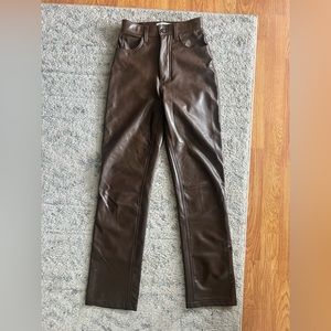 Abercrombie Vegan Leather 90s Straight Pant